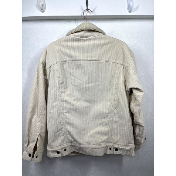 LEVI'S EX BOYFRIEND SHEPRA LINED CORDUROY WOMENS JACKET SIZE XS - Picture 2 of 4